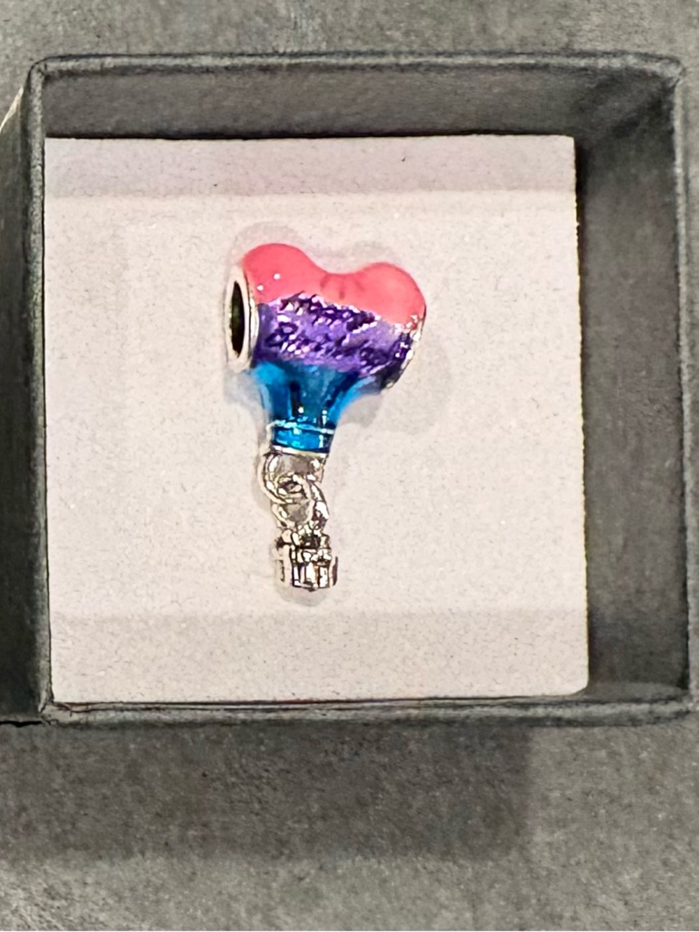 Heart-Shaped Hot Air Balloon Pendant Charm